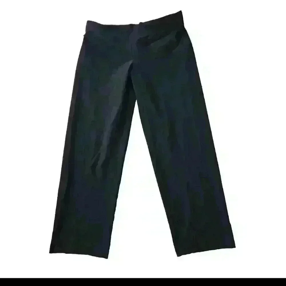 Eileen Fisher Womens Black Stretch Crepe Slim Ankle Pants PM